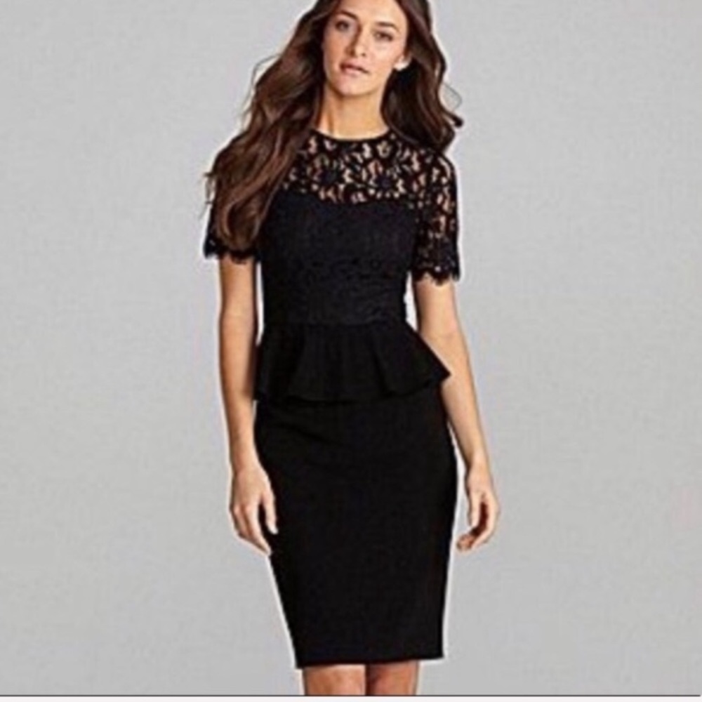 Lace peplum dress
